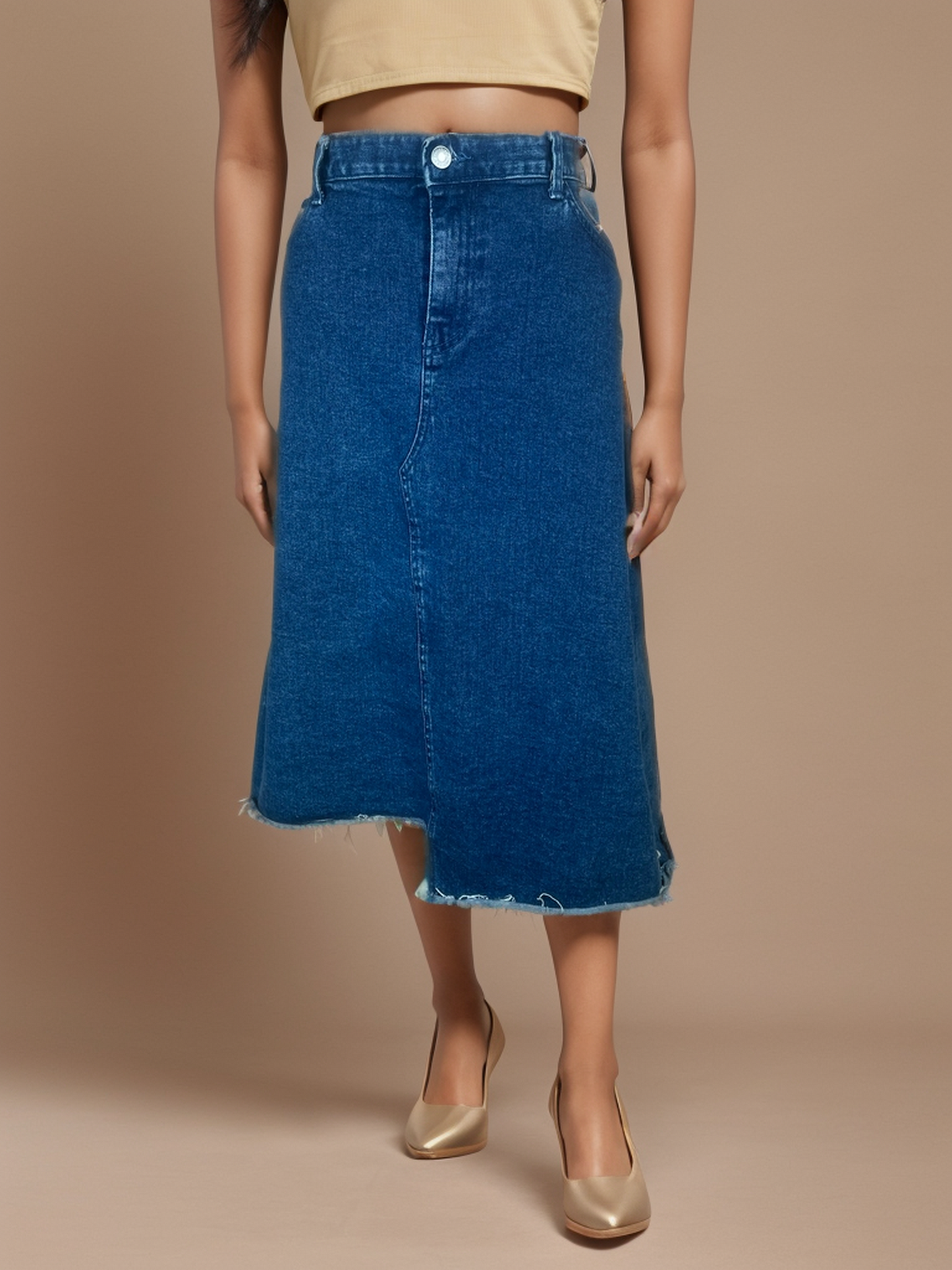 Long Denim Skirt 5002