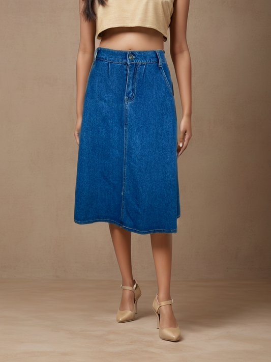 Long Denim Skirt 5003